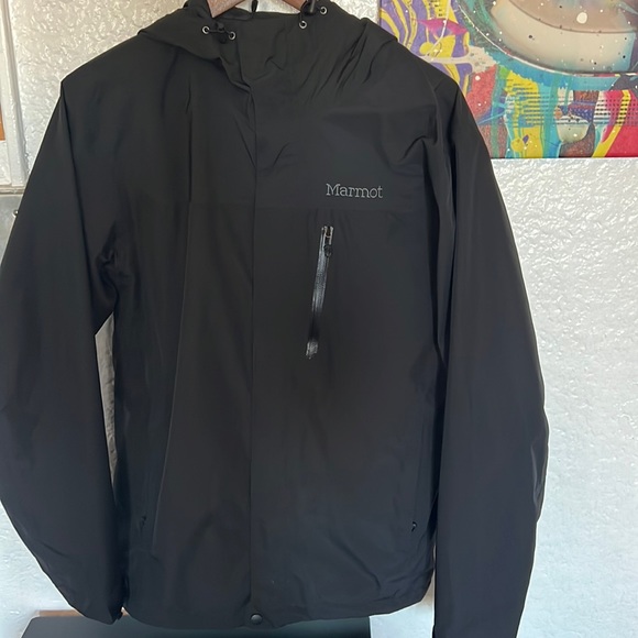 Marmot black small windbreaker jacket shell - Picture 1 of 3